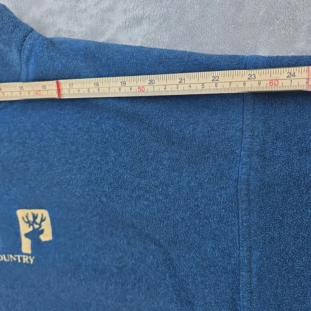 Vintage North Country Fleece Wolf Moose Deer‎ Embroidered Blue Men's Size L...